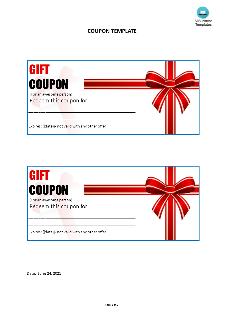 80 Coupon Templates Printable Free Ideas 27