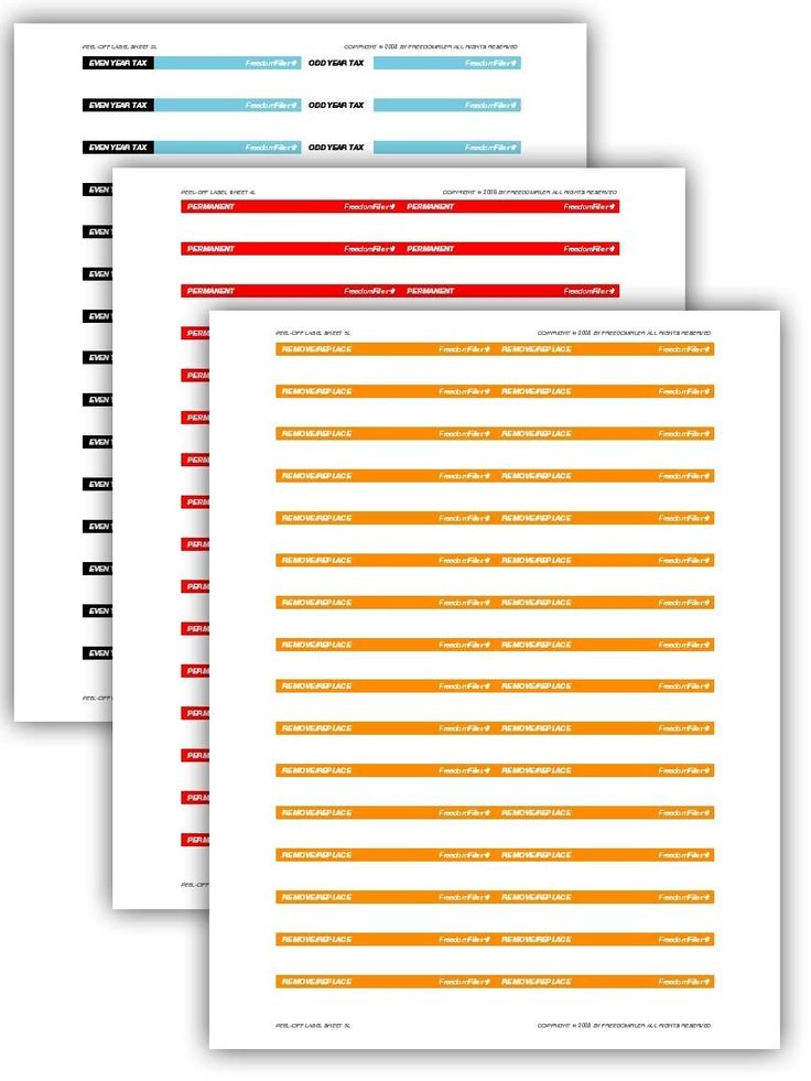 80 File Label Templates 24