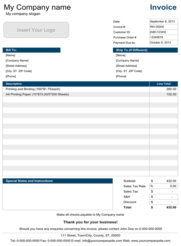 80 Free Invoice Download Templates Ideas 17