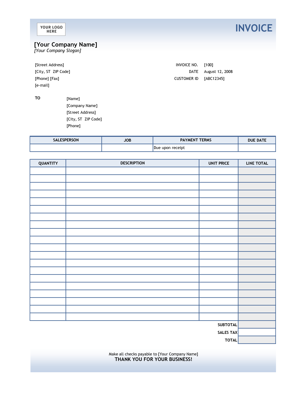 80 Free Invoice Download Templates Ideas 34