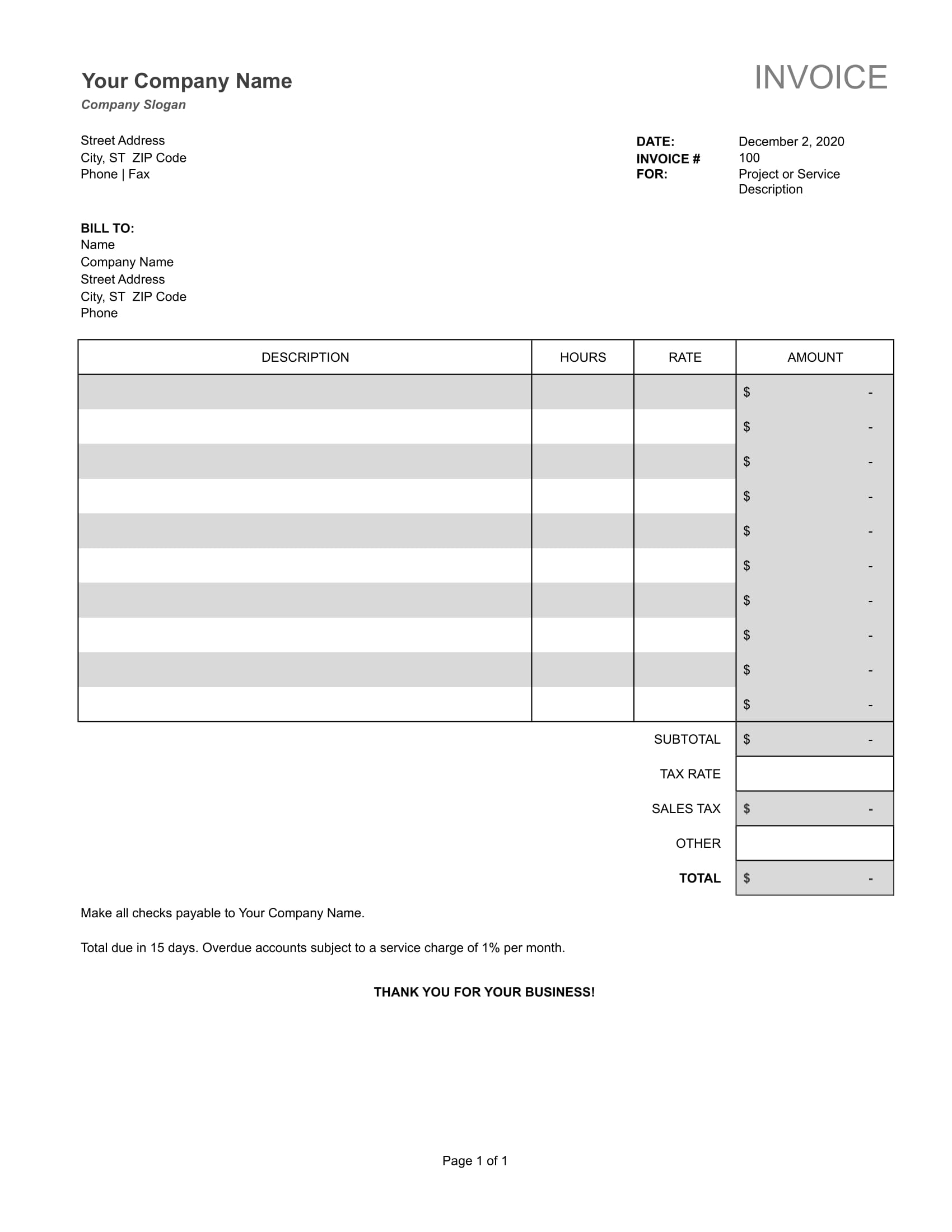 80 Free Invoice Download Templates Ideas 37