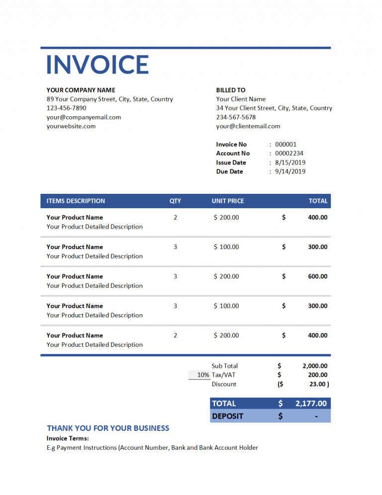 80 Free Invoice Download Templates Ideas 44