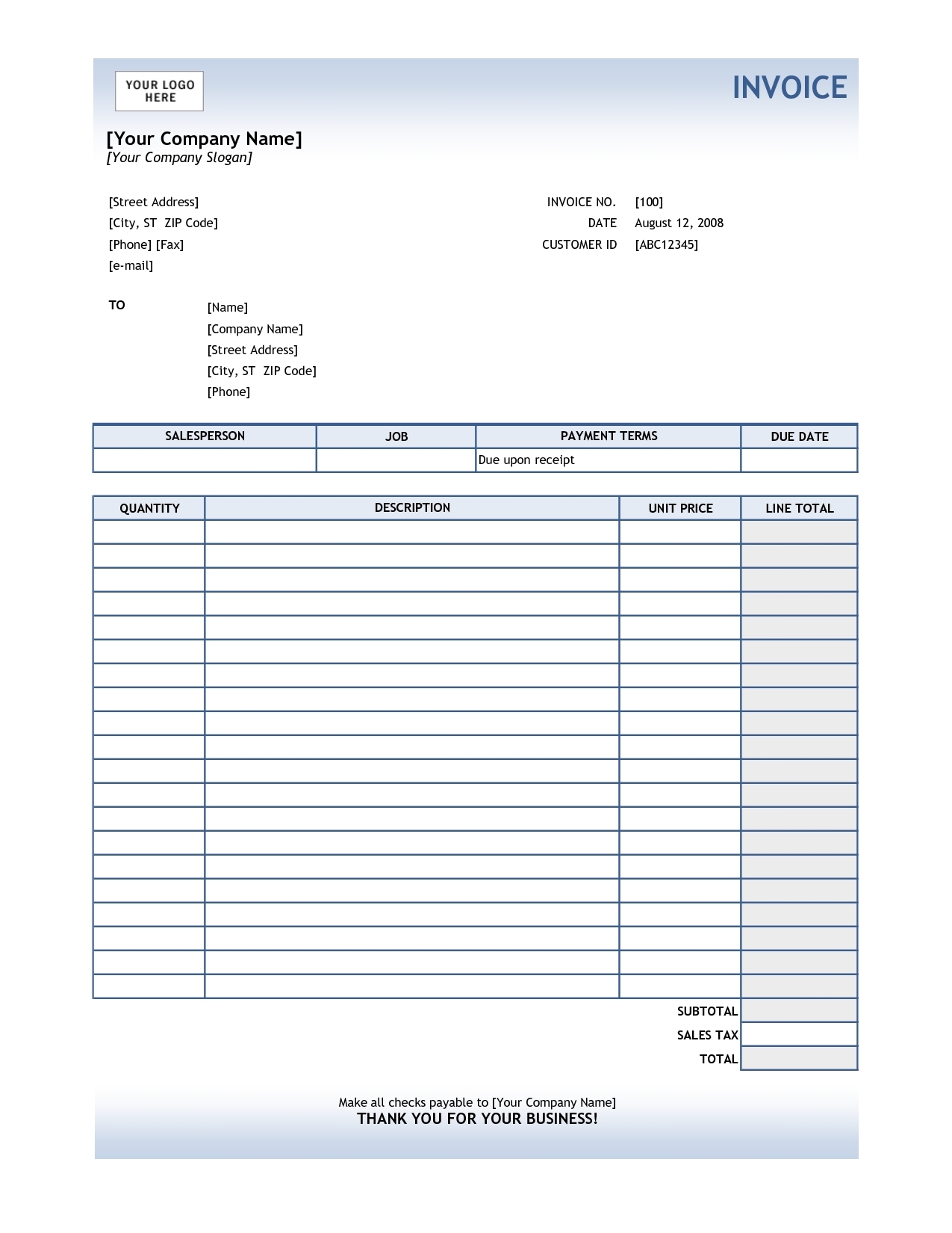 80 Free Invoice Download Templates Ideas 45