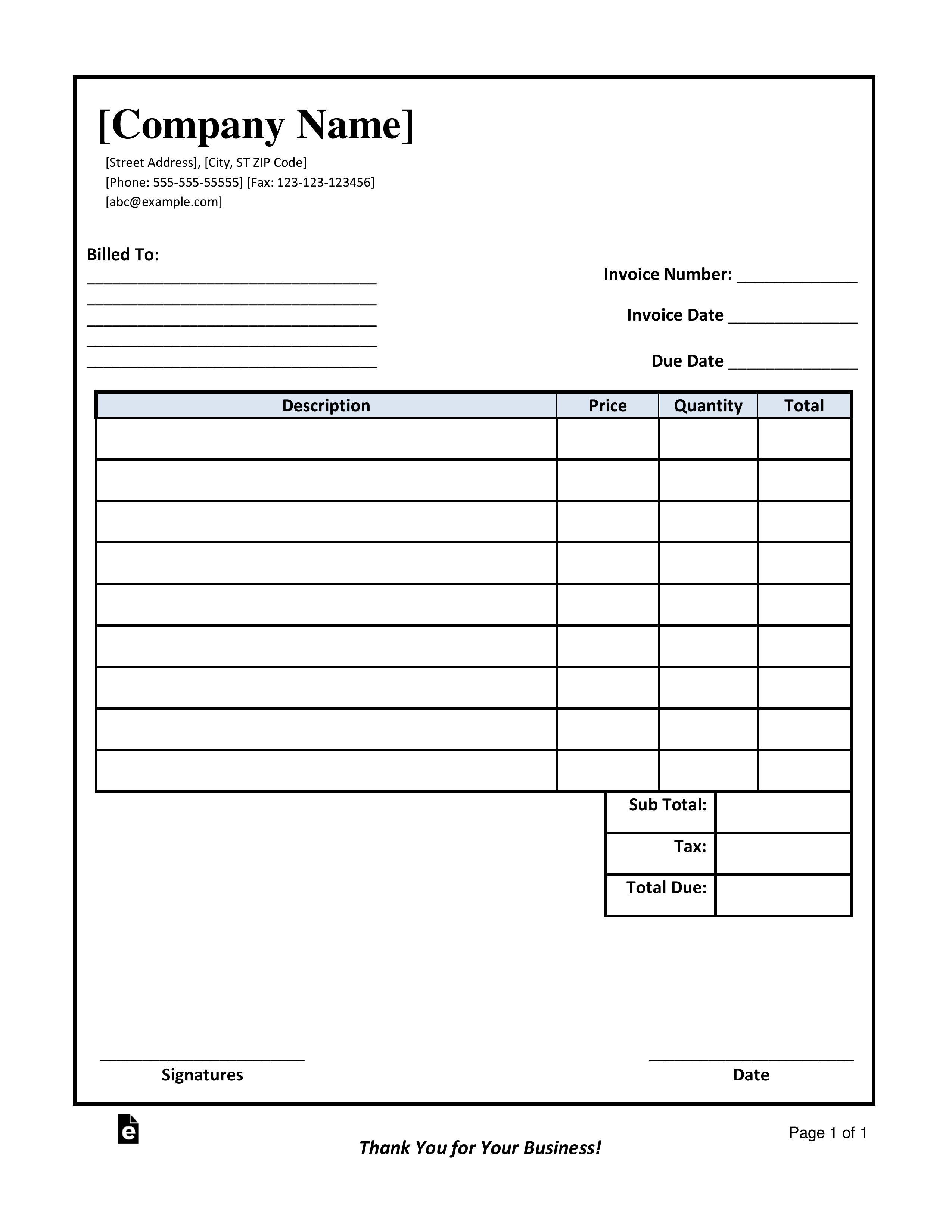 80 Free Invoice Download Templates Ideas 52