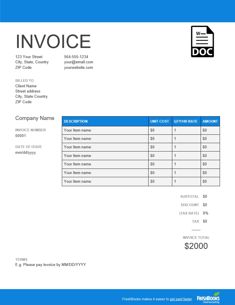 80 Free Invoice Download Templates Ideas 55