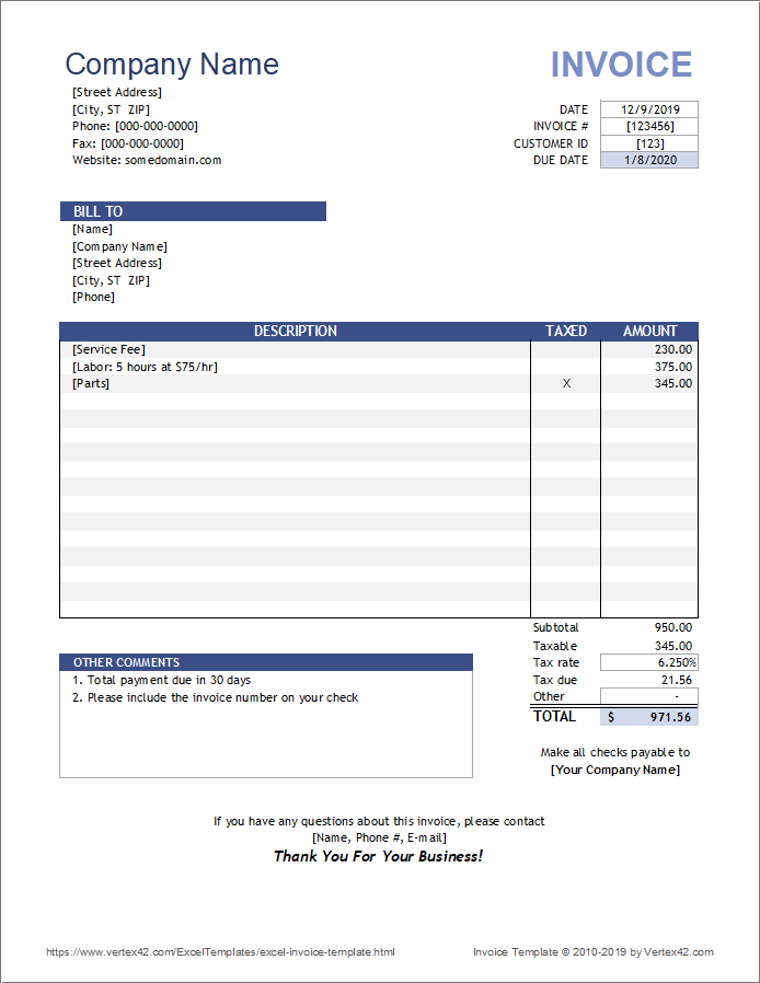 80 Free Invoice Download Templates Ideas 58