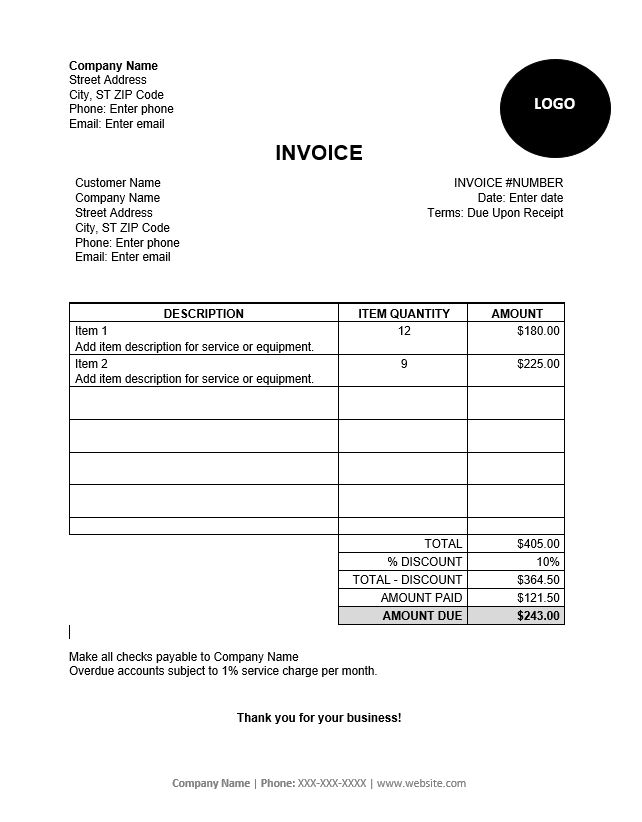 80 Free Invoice Download Templates Ideas 59