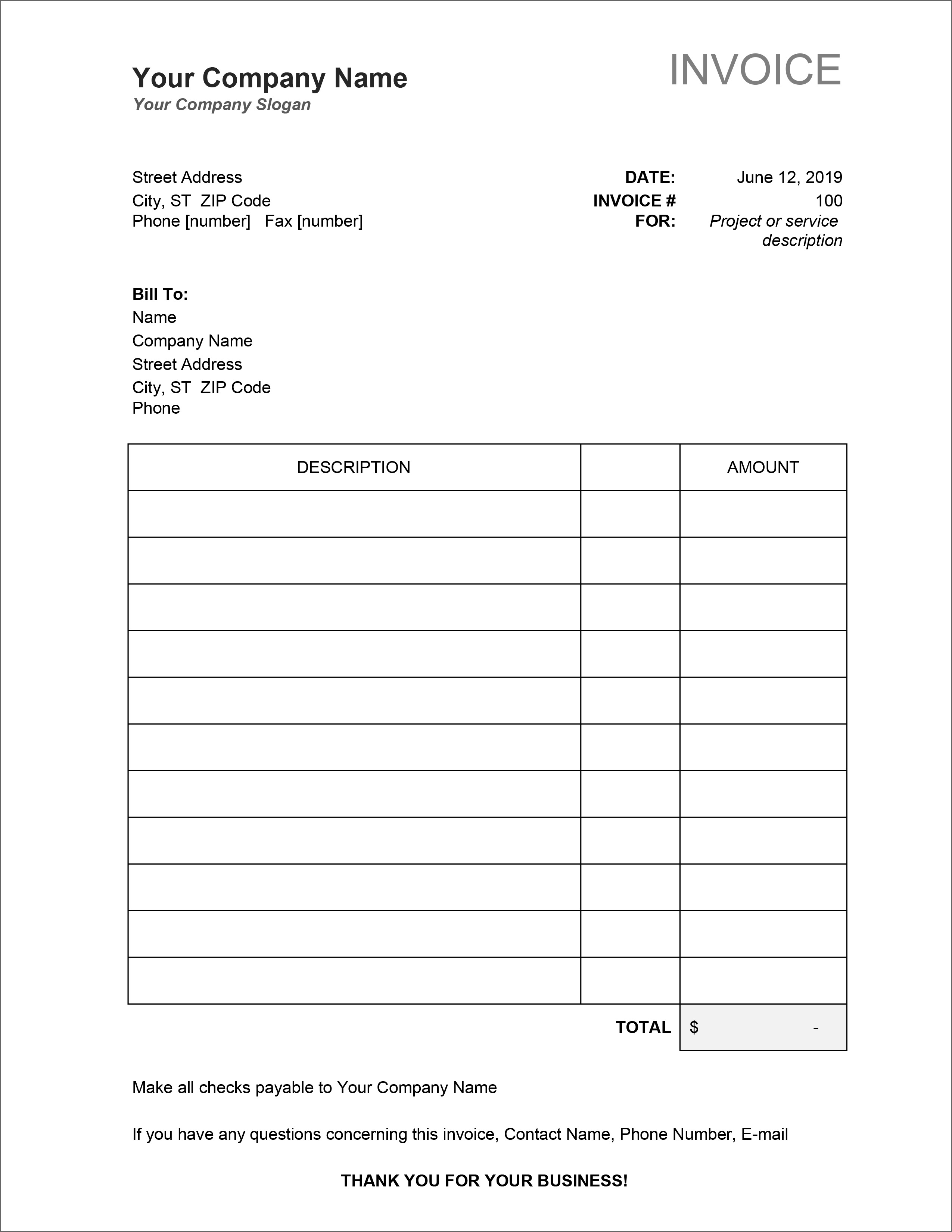 80 Free Invoice Download Templates Ideas 64