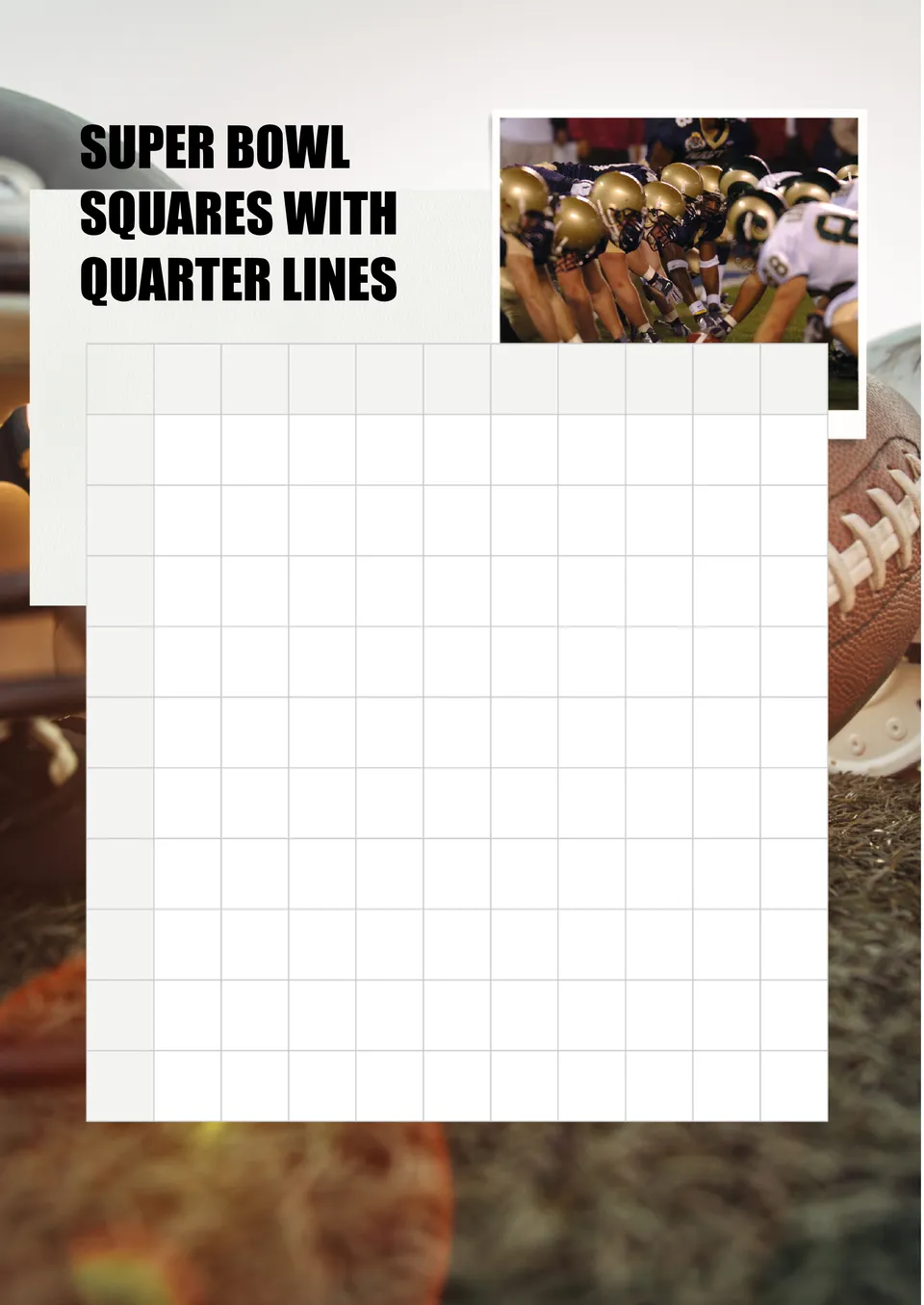 80 Super Bowl Squares Templates Free Ideas 42