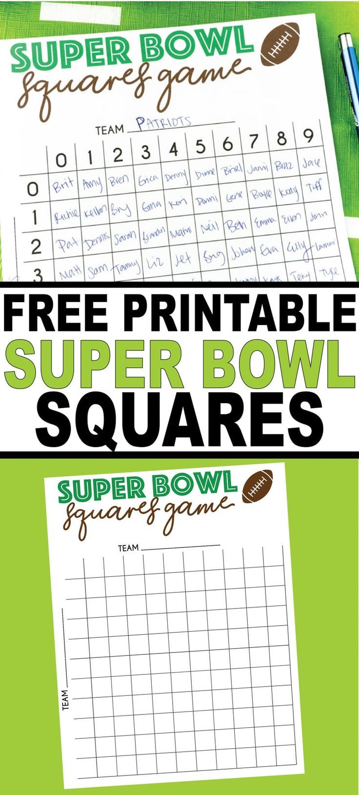 80 Super Bowl Squares Templates Free Ideas 51