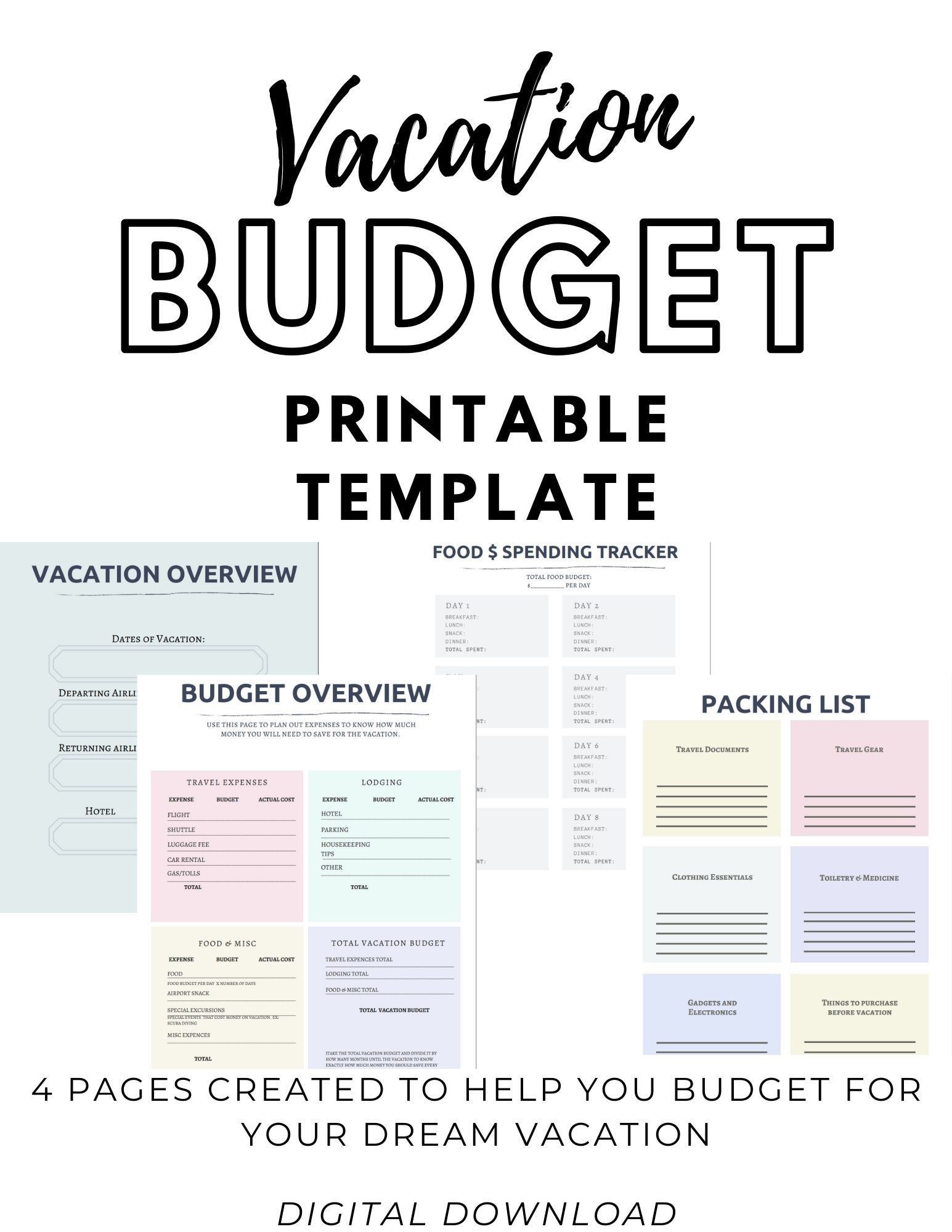 80 Vacation Budget Templates Ideas 3