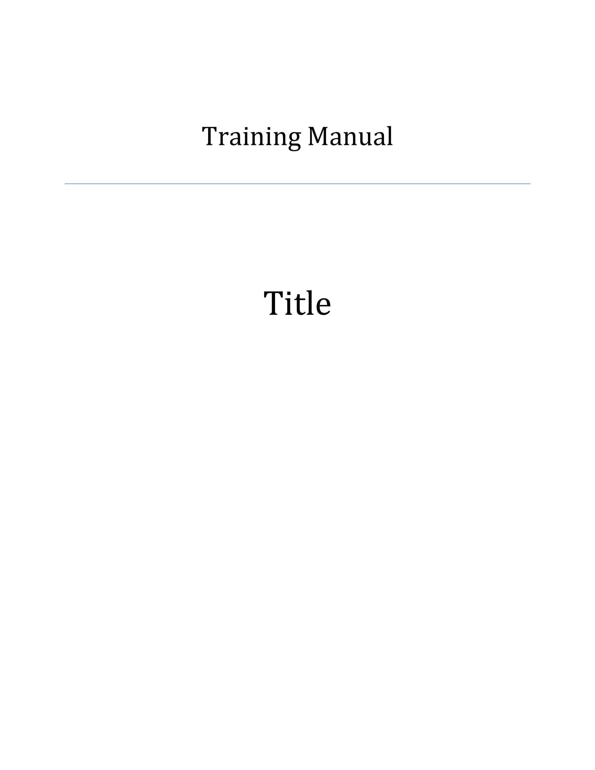 85 Training Guide Templates 5