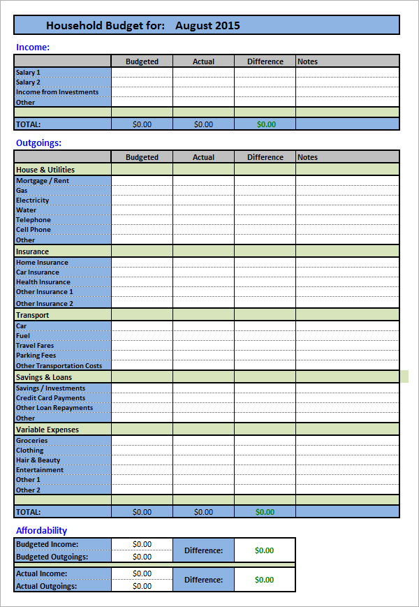 Get 85 Family Budget Templates Ideas 48