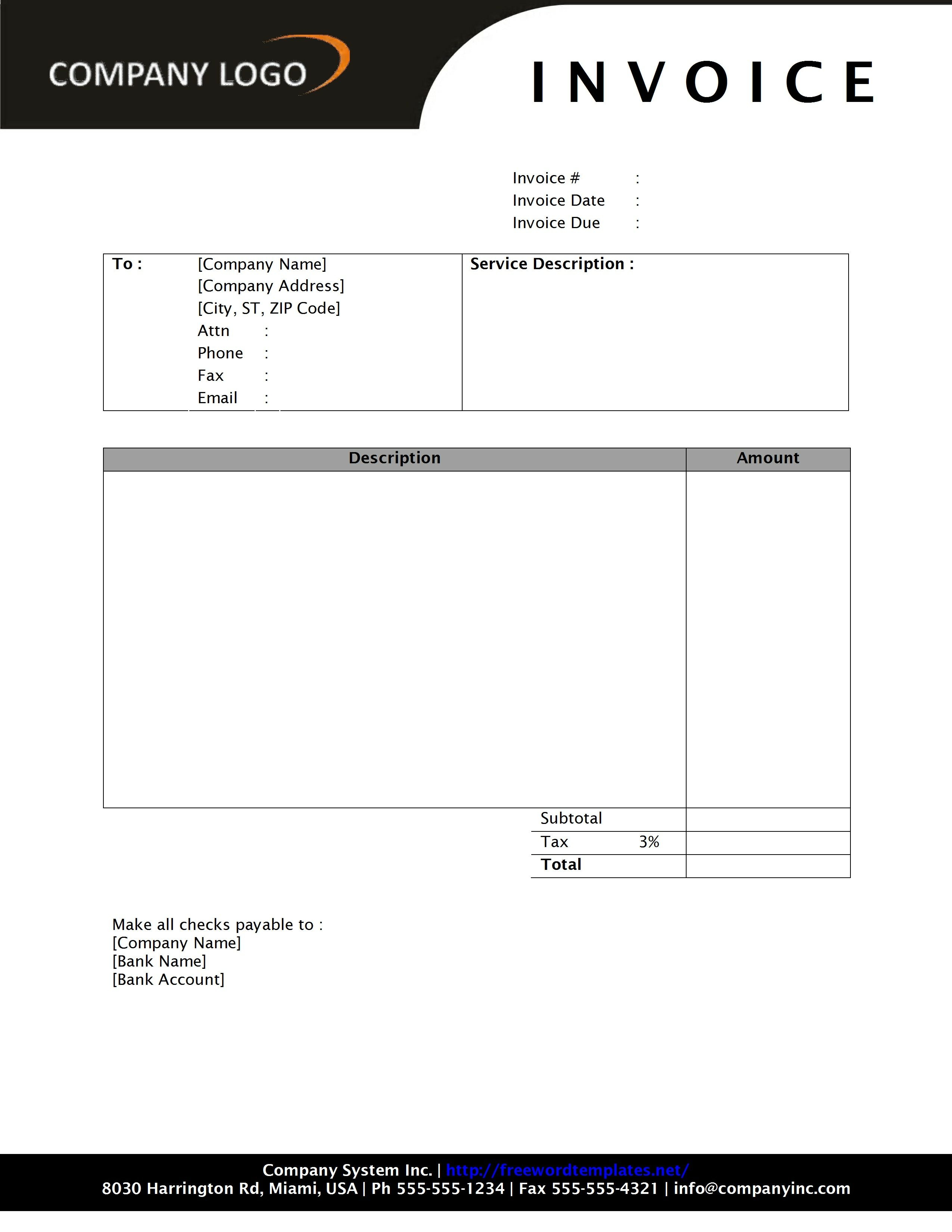 Get 85 Word Templates Invoice Free Ideas 31