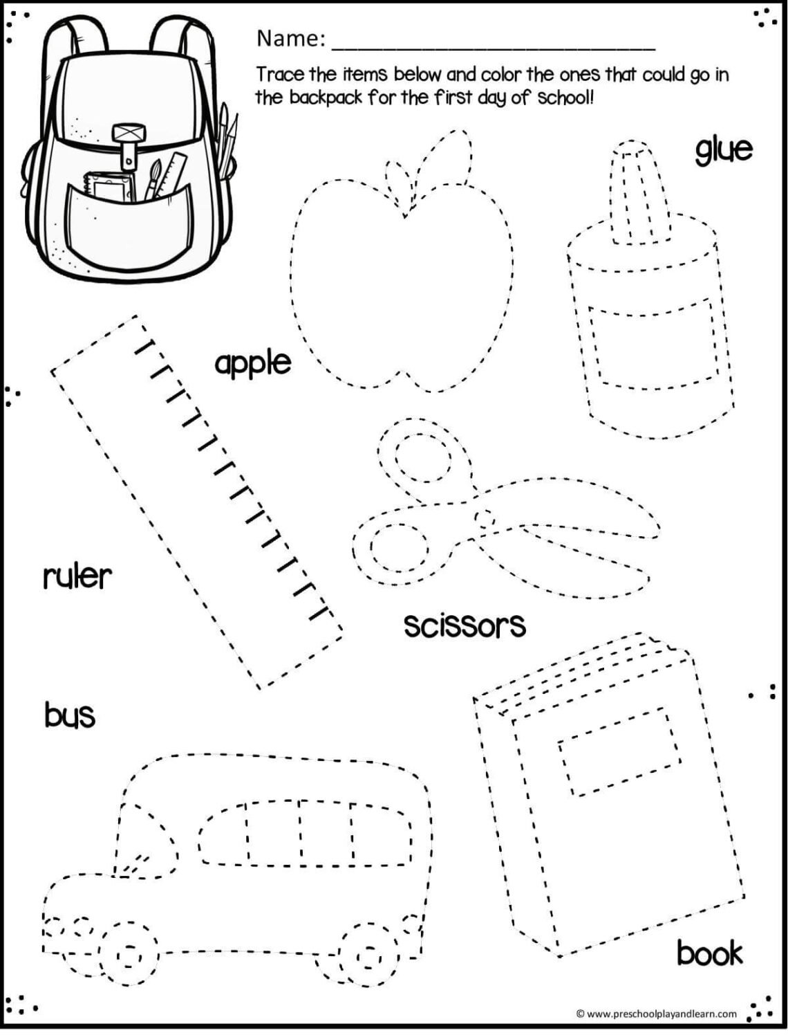 Best 40 Back To School Worksheets For Toddlers Ideas 1