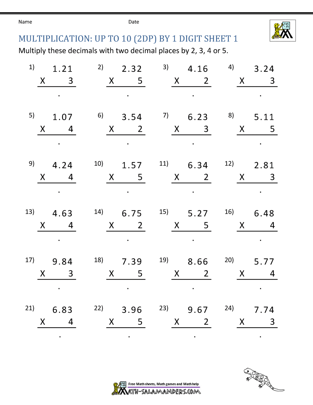 Best 50 5Th Grade Multiplication Worksheets Ideas 49