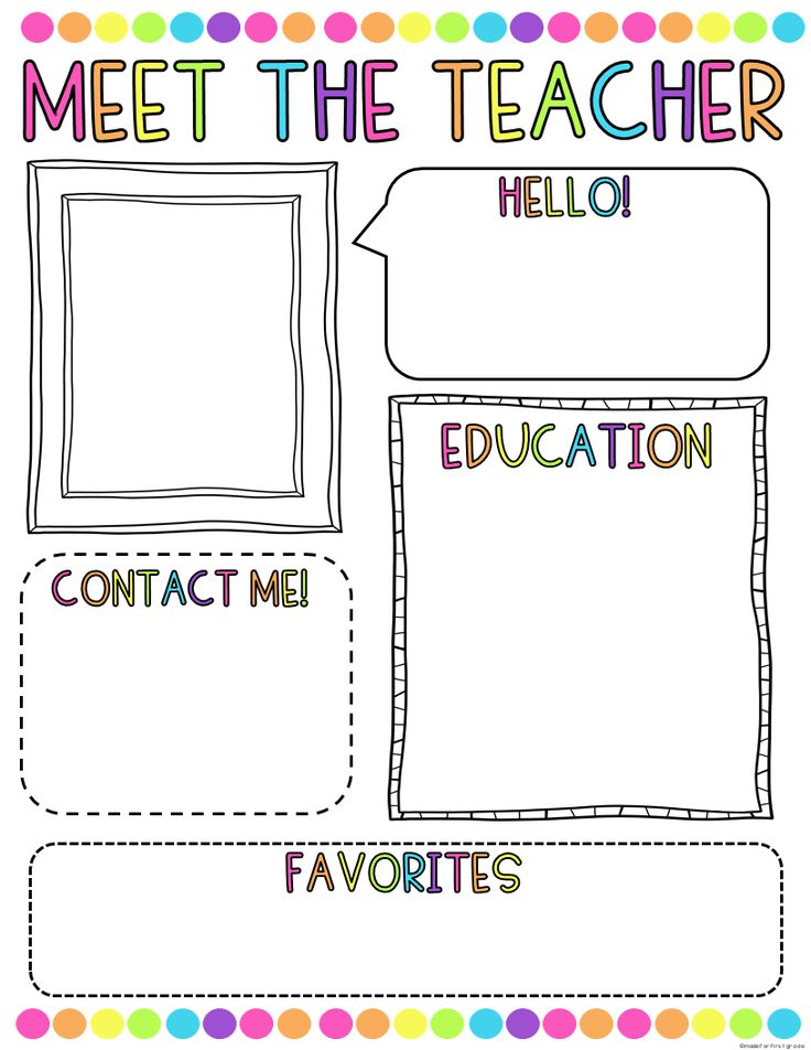 Best 50 Meet The Teacher Template Pdf Ideas 1