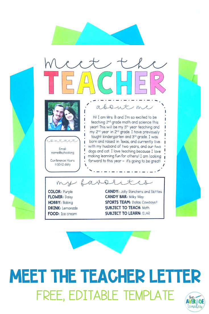 Best 50 Meet The Teacher Template Pdf Ideas 3