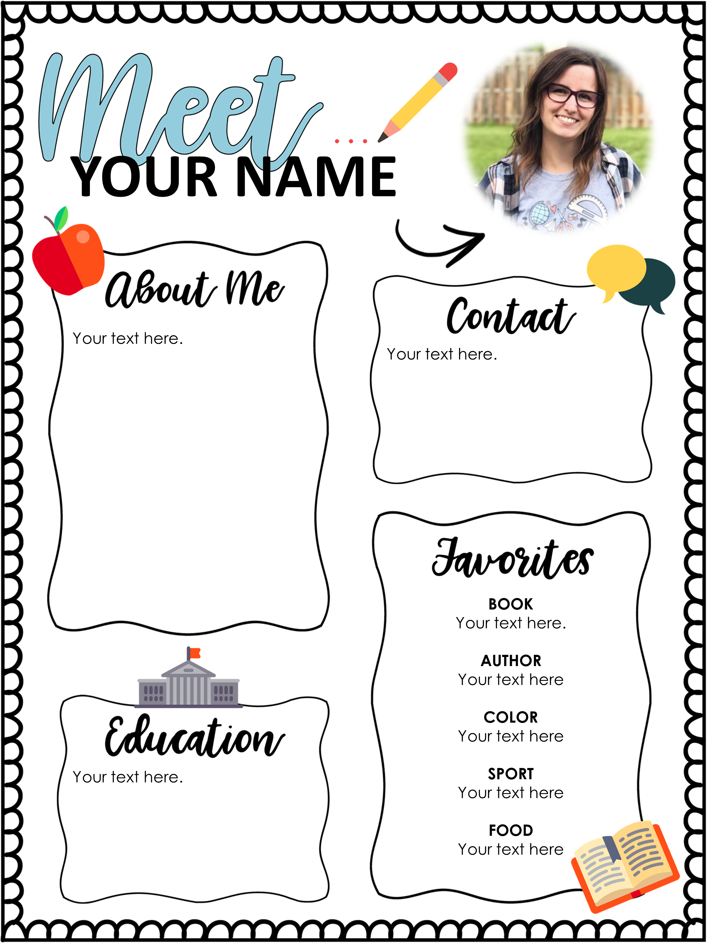 Best 50 Meet The Teacher Template Pdf Ideas 4