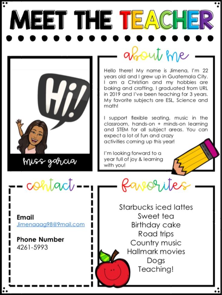 Best 50 Meet The Teacher Template Pdf Ideas 7