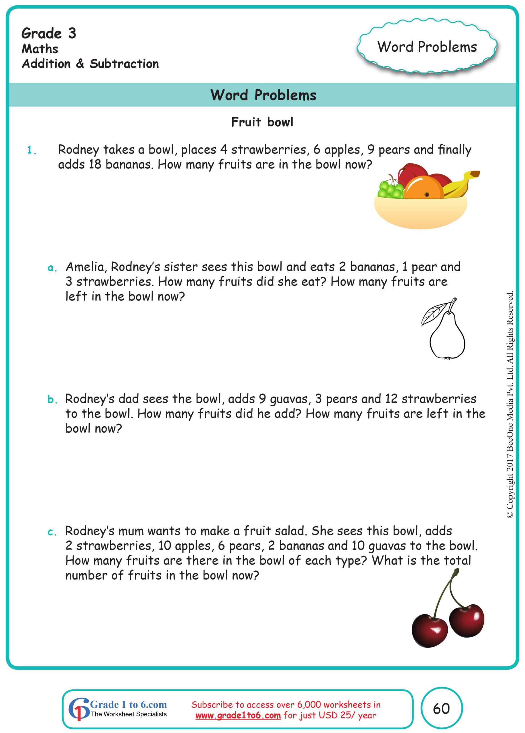 20 Addition Worksheets For Grade 3