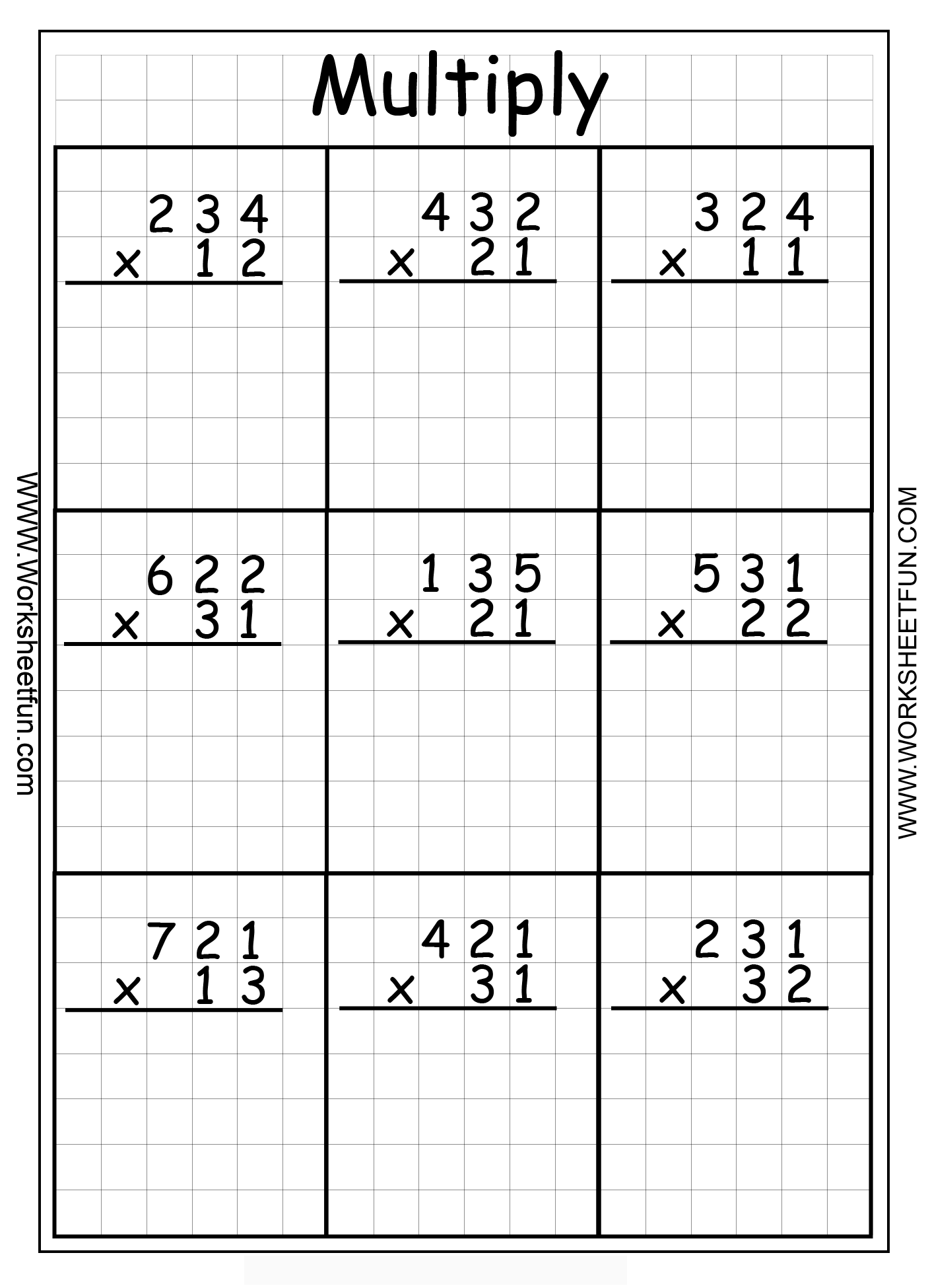 20 Easy 2Digit Multiplication Worksheets Grade 1