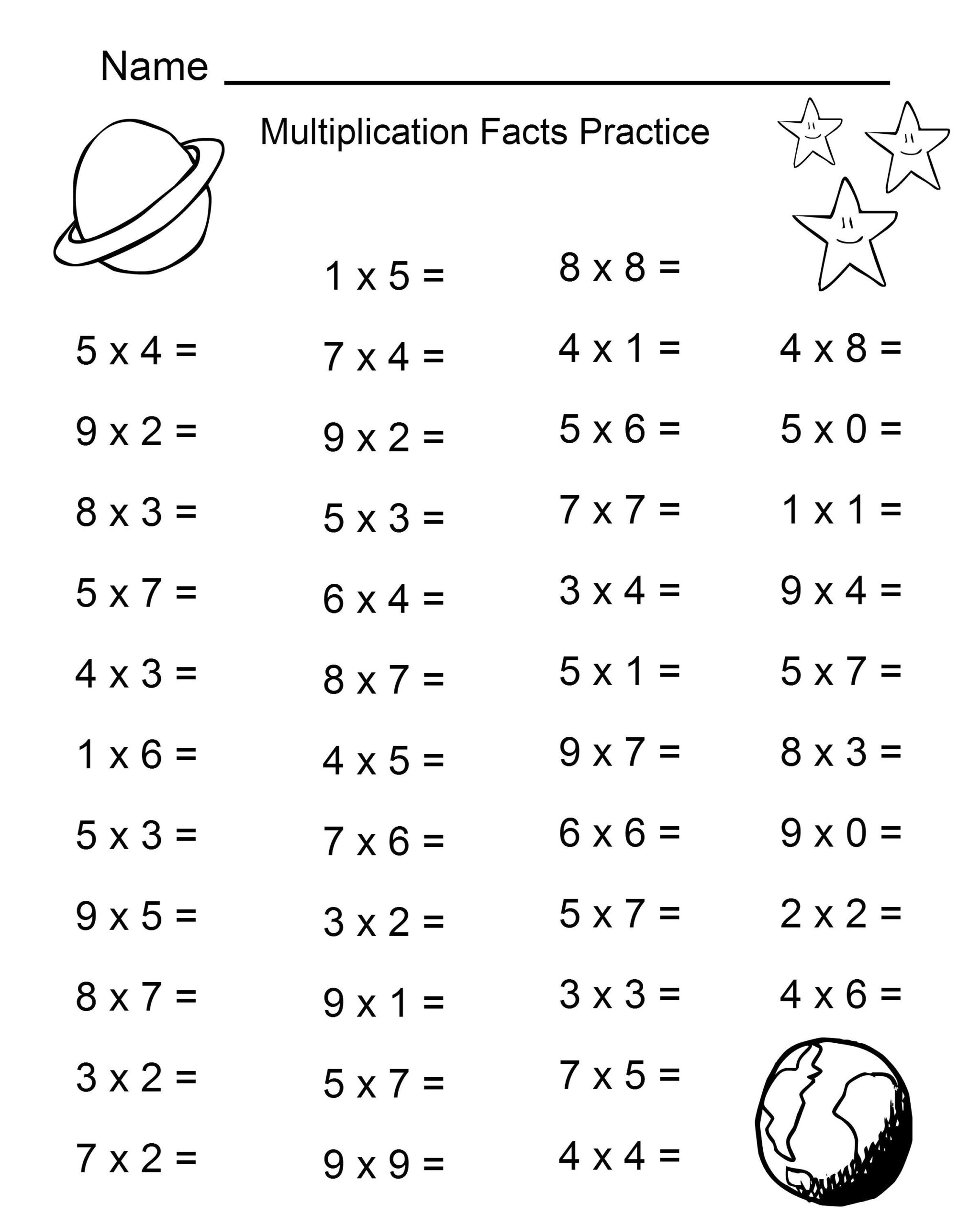 20 Kids Math Worksheets Multiplication