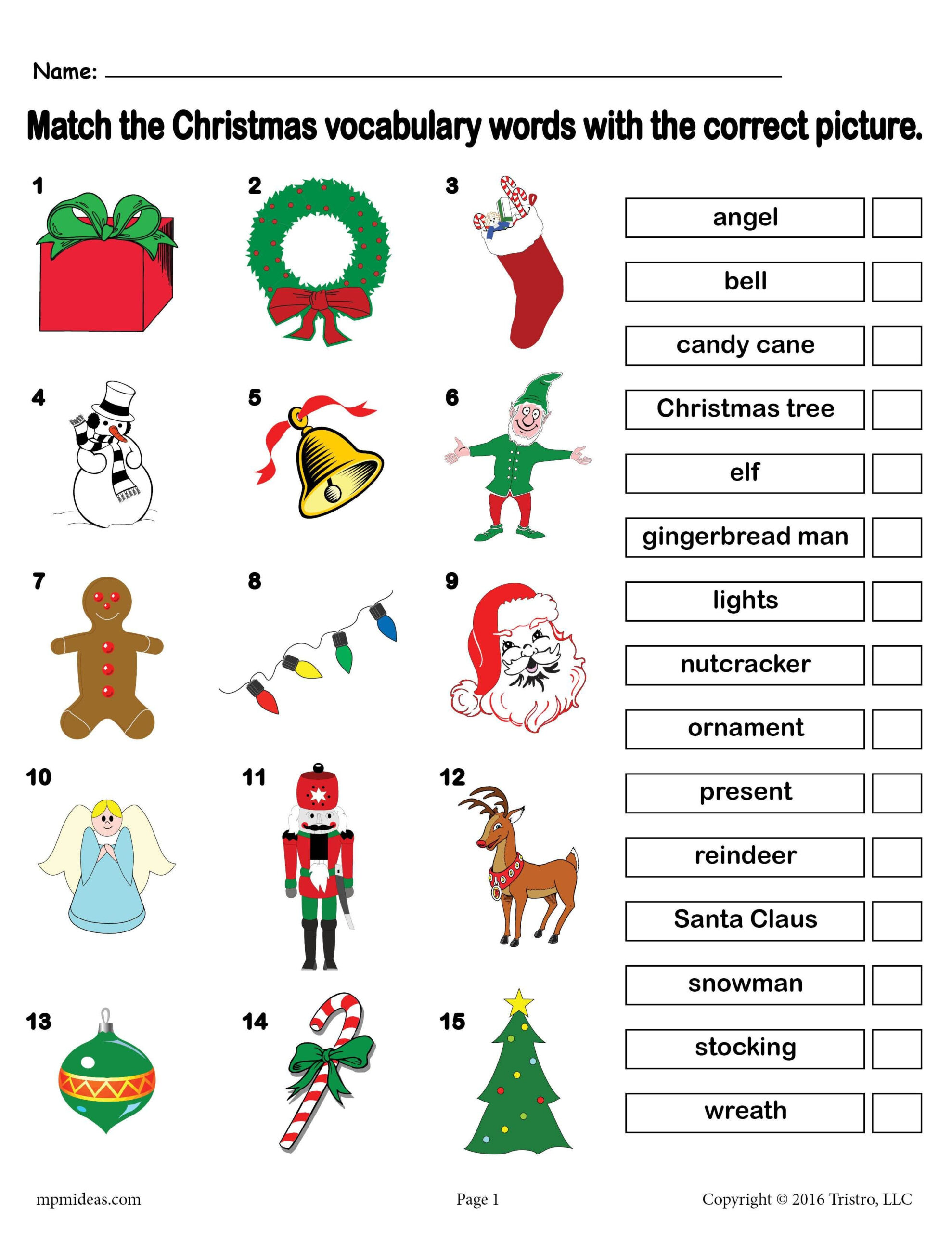 30 1St Grade Christmas Worksheets