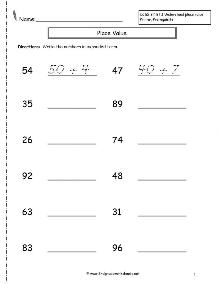 30 2Nd Grade Math Worksheets Expanded Form