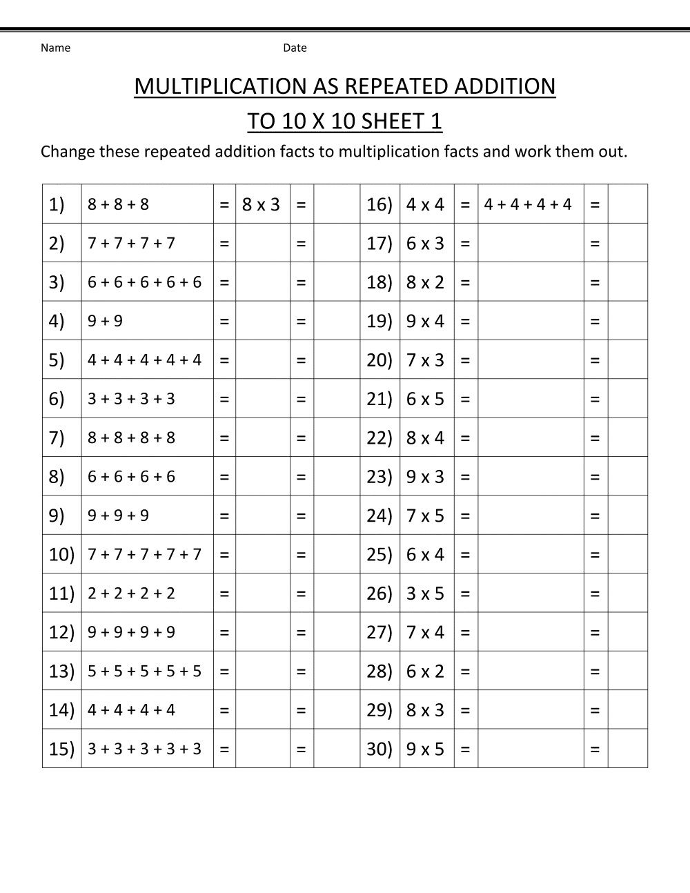 30 Addition Worksheets For Grade 3