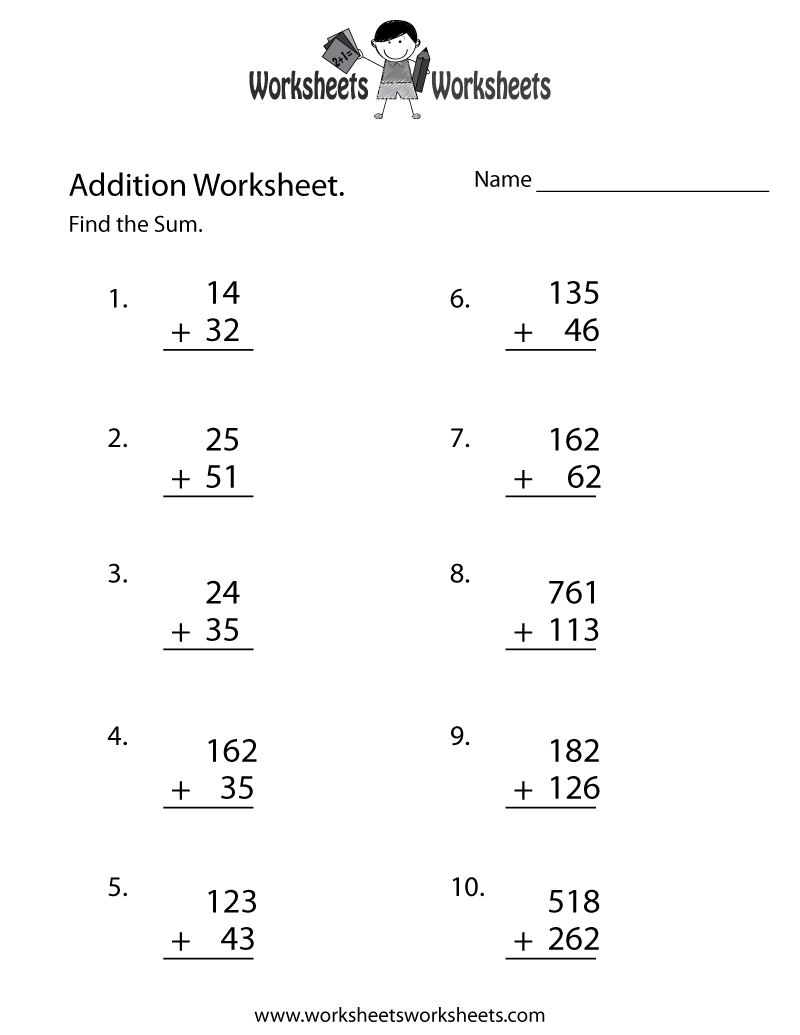 30 Addition Worksheets For Grade 3