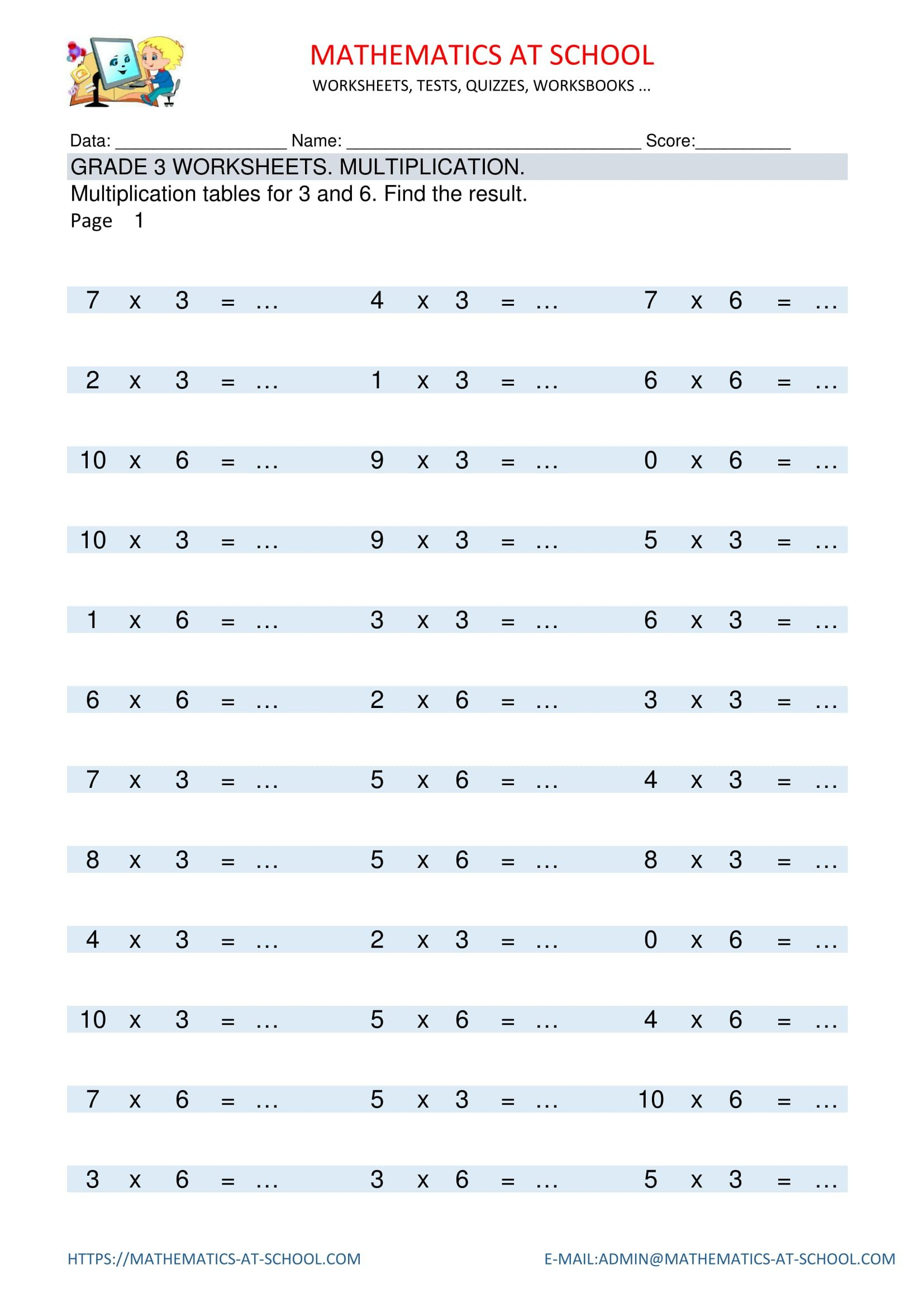 30 Grade 3 Math Worksheets Word Problems Division