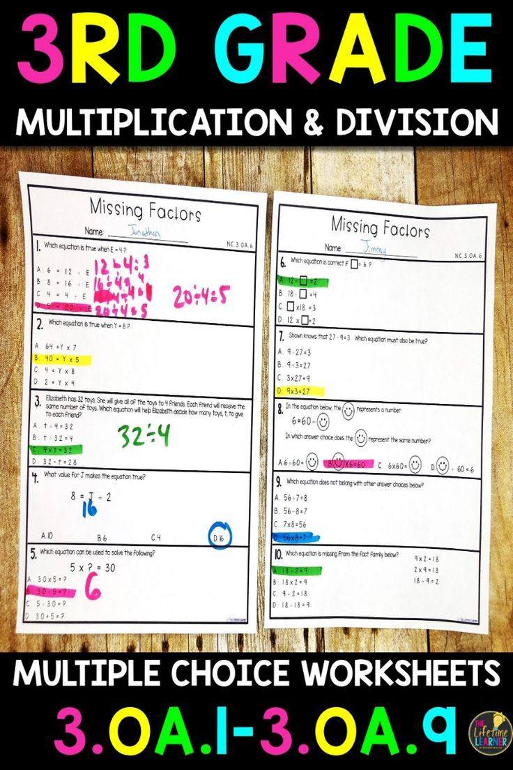 30 Grade 3 Math Worksheets Word Problems Division