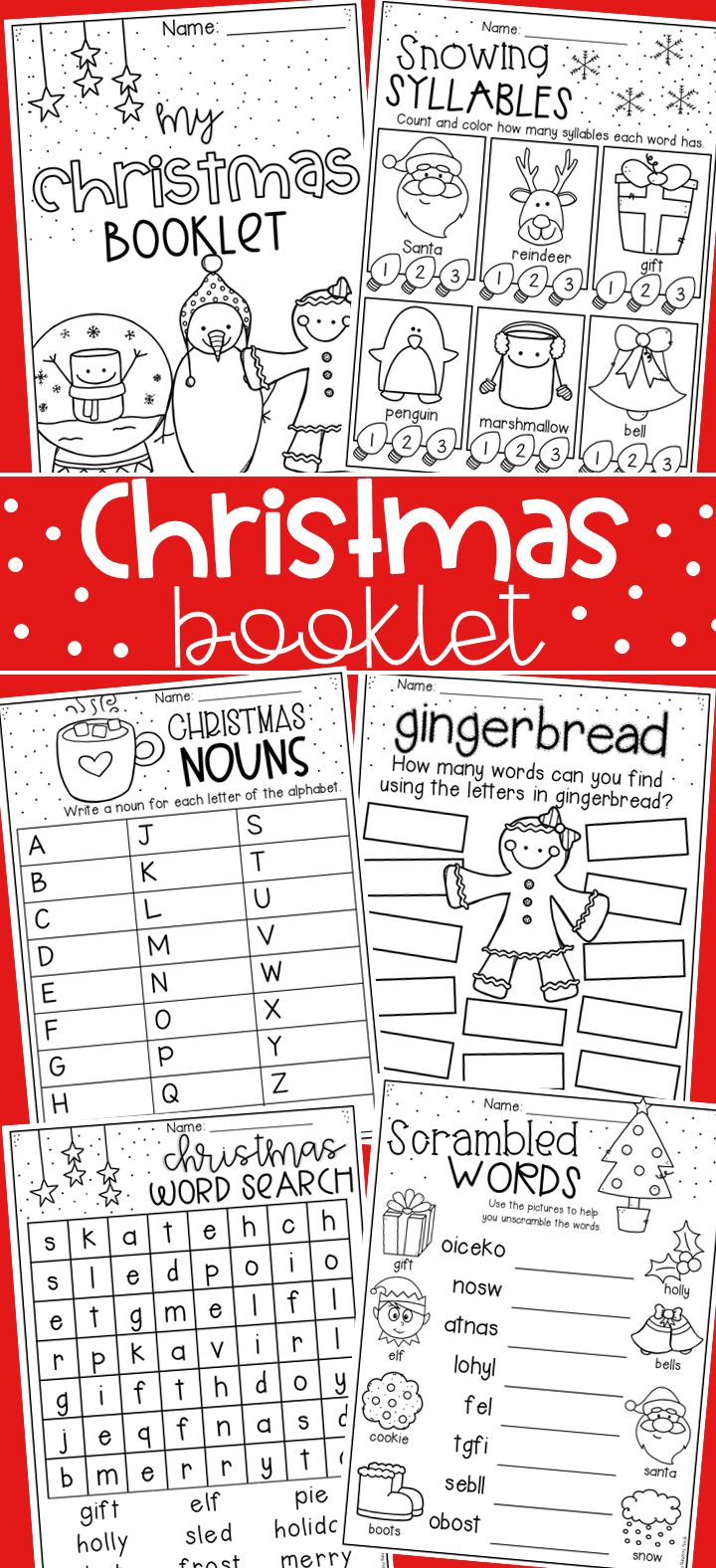 35 1St Grade Christmas Worksheets