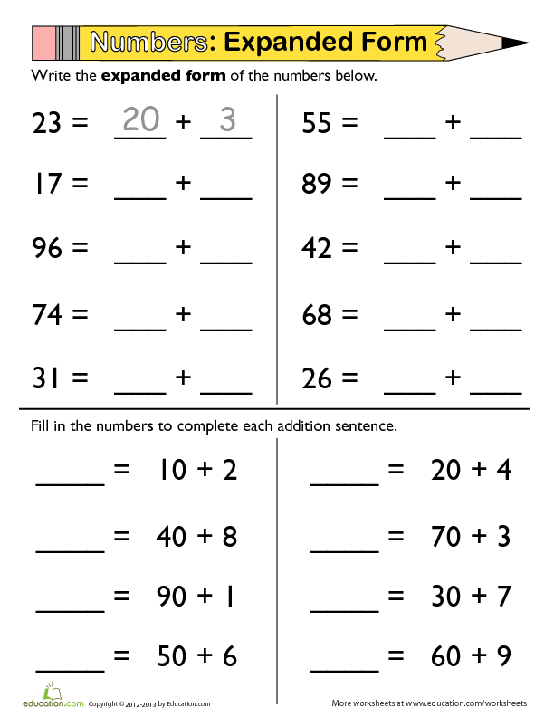 35 2Nd Grade Math Worksheets Expanded Form