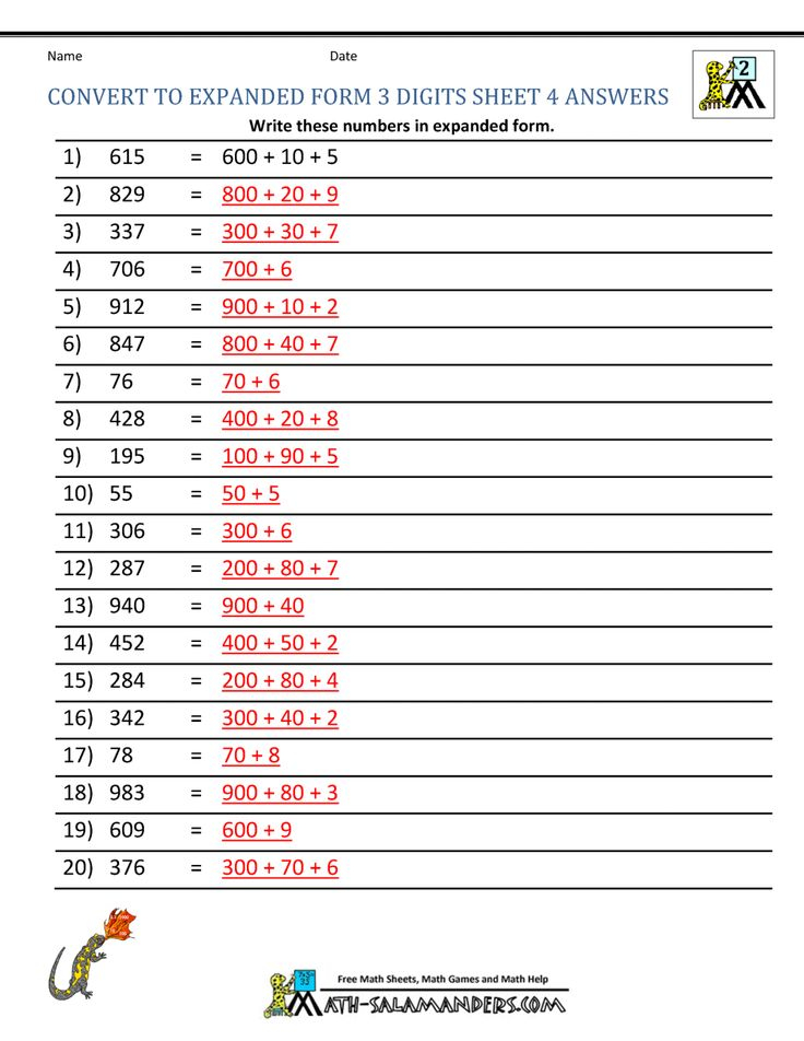 35 2Nd Grade Math Worksheets Expanded Form