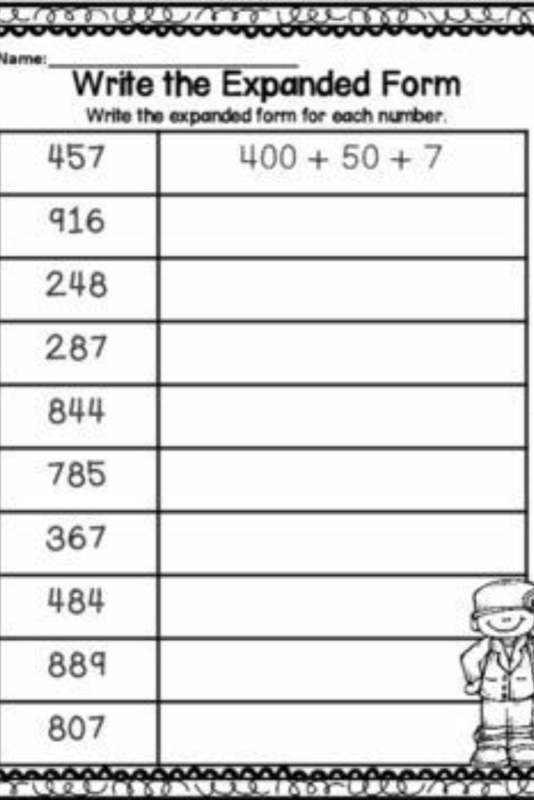 35 2Nd Grade Math Worksheets Expanded Form