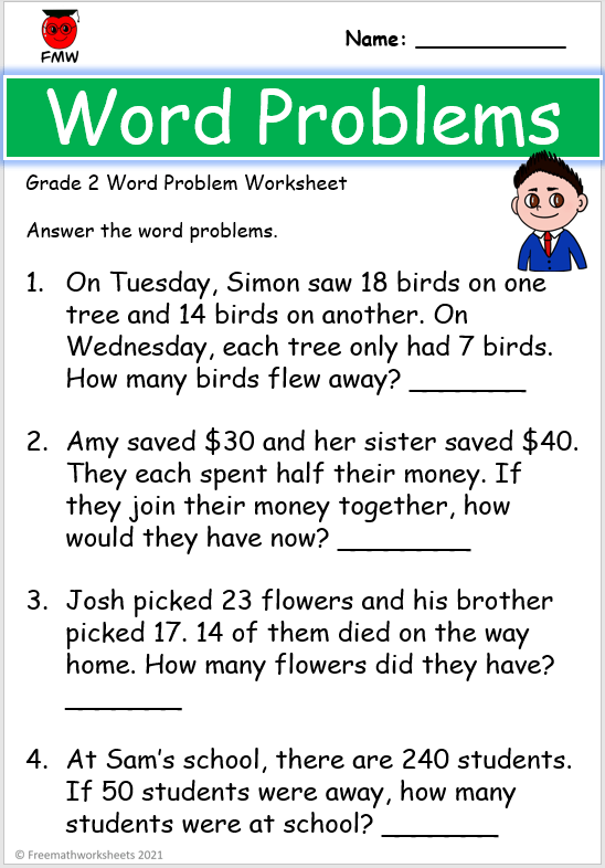 35 Grade 3 Math Worksheets Word Problems Division