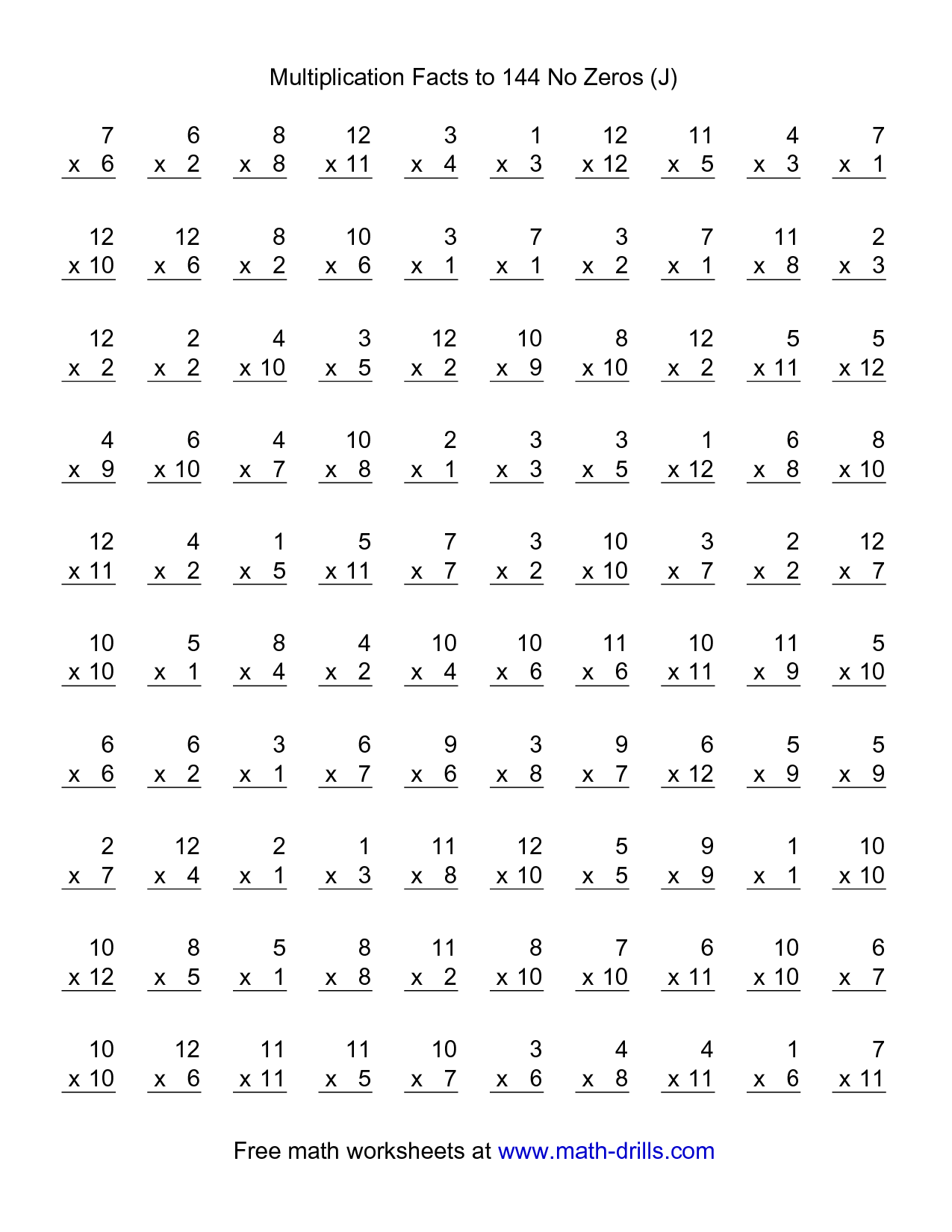 35 Kids Math Worksheets Multiplication