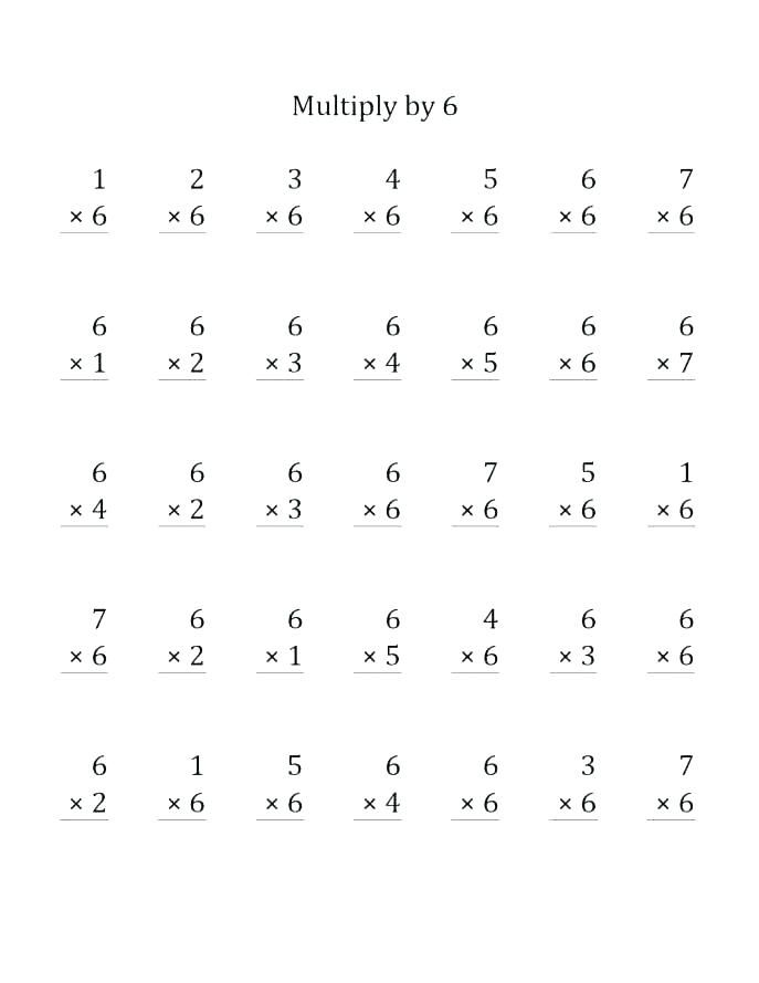 35 Kids Math Worksheets Multiplication