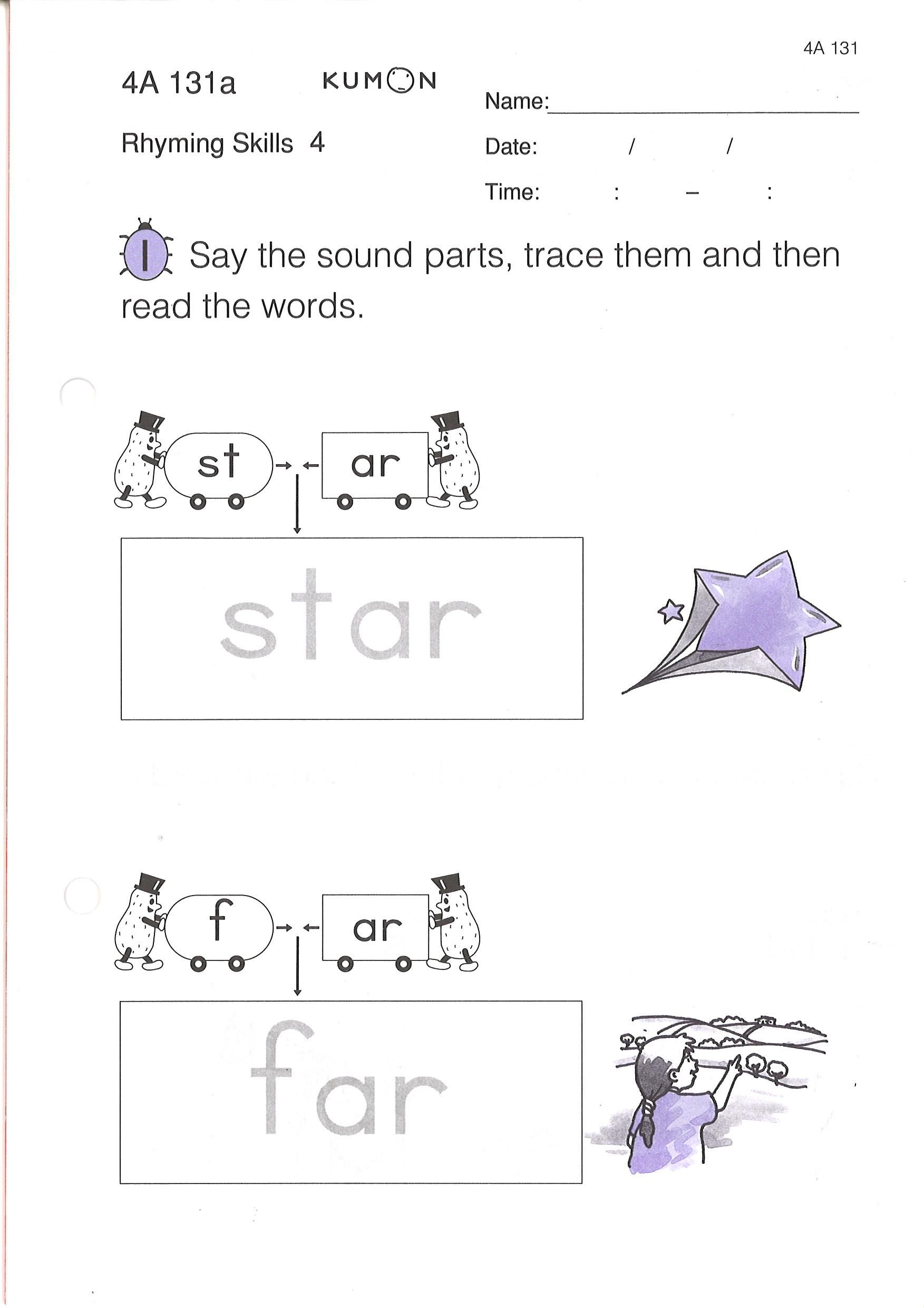 35 Kumon Worksheets Free 1St Grade English