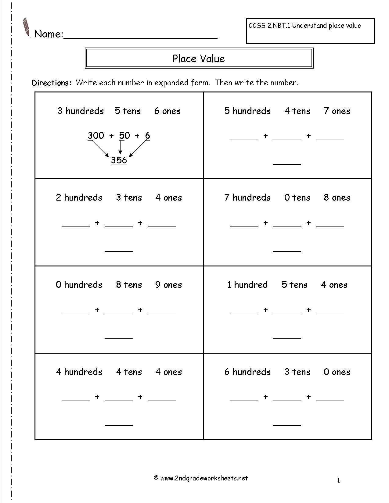 21 2Nd Grade Math Worksheets Expanded Form