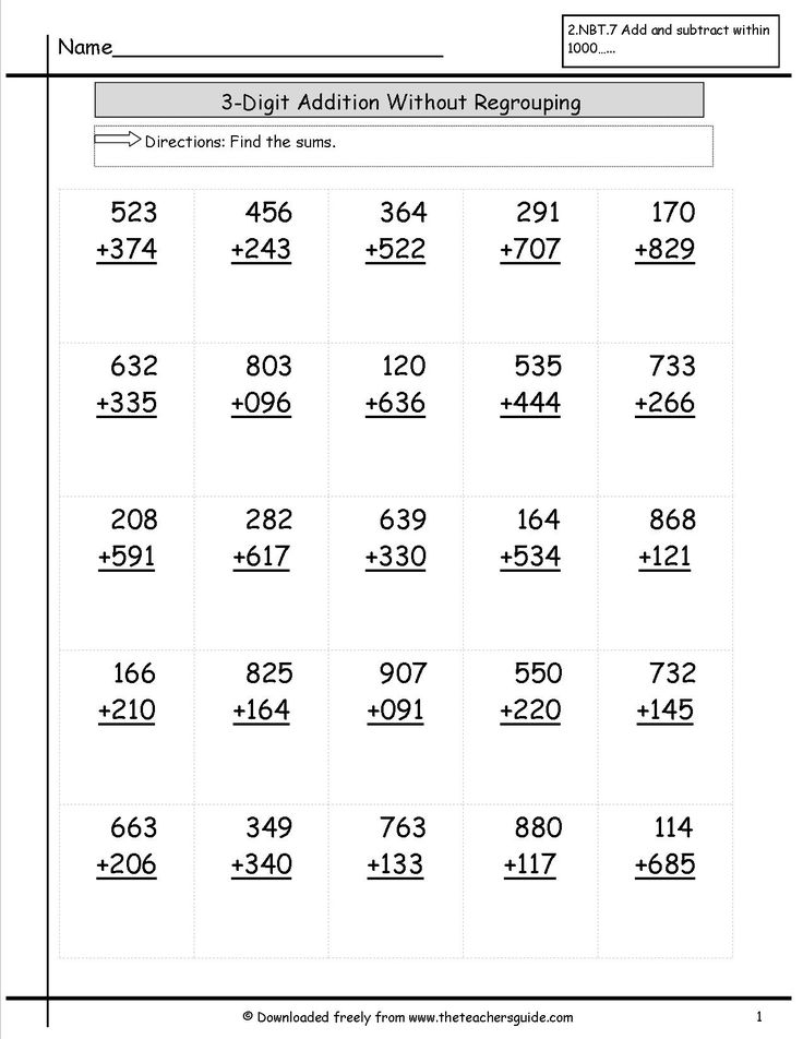 21 Addition Worksheets For Grade 3