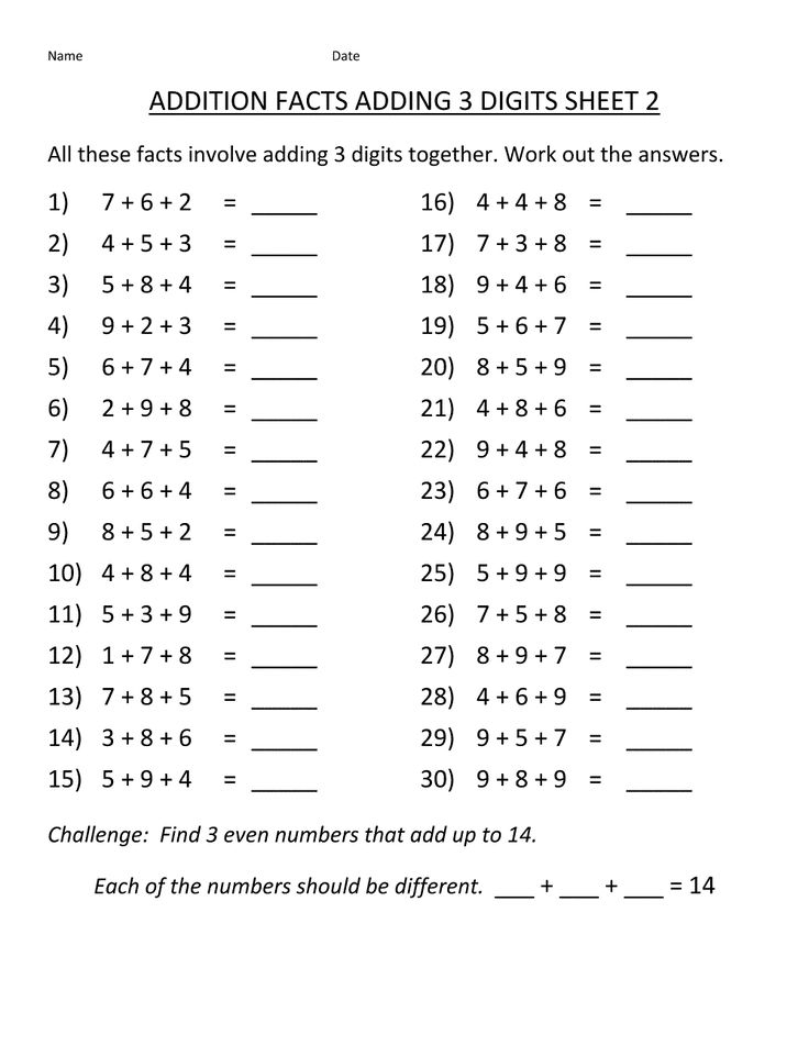 21 Addition Worksheets For Grade 3