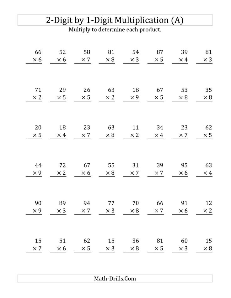 21 Kids Math Worksheets Multiplication