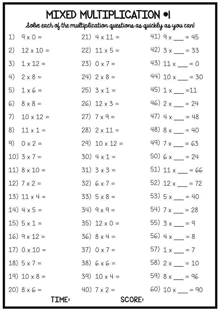 21 Kids Math Worksheets Multiplication