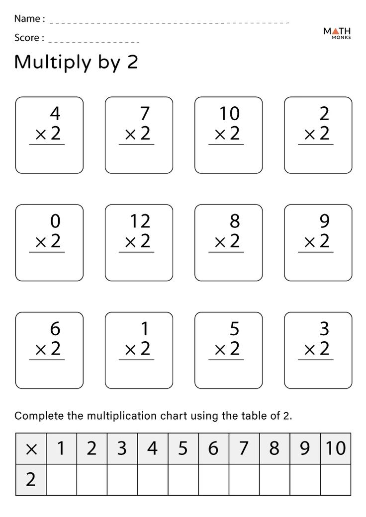 21 Kids Math Worksheets Multiplication